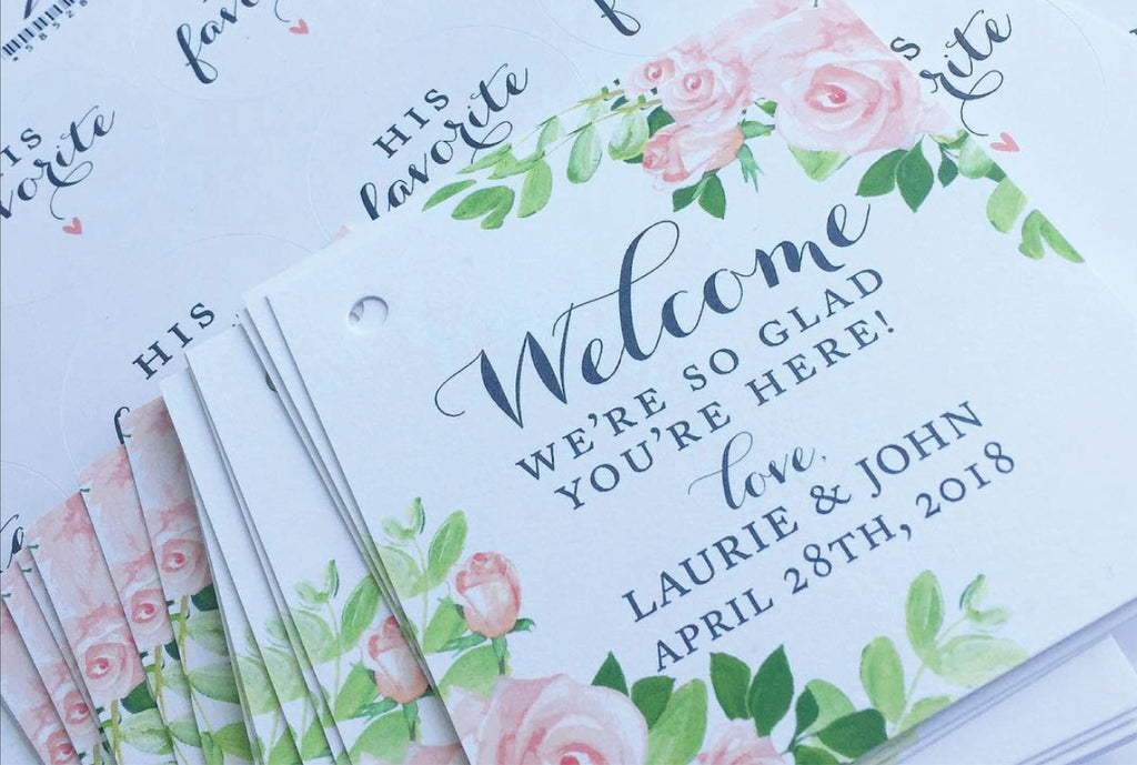Pre-designed labels and tags
