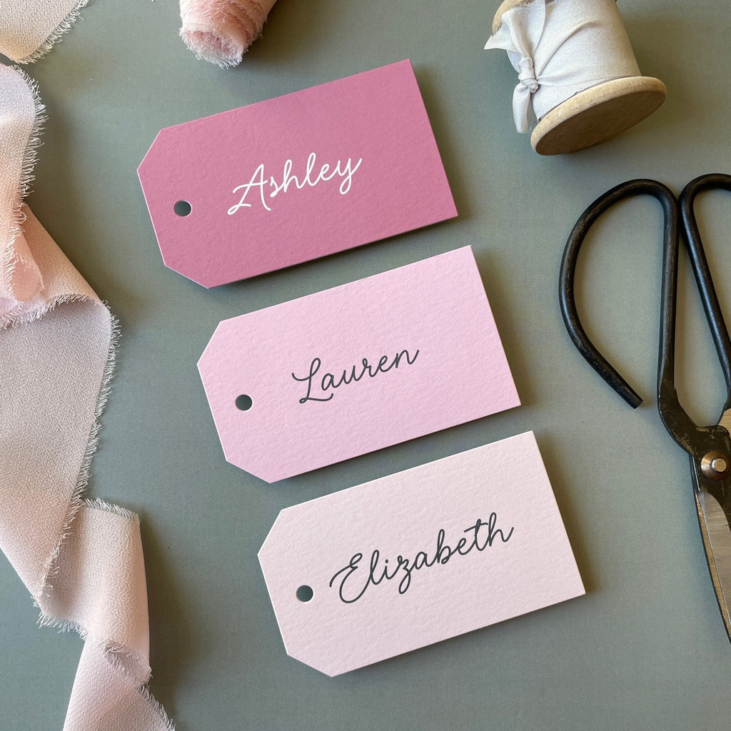 Personalized Name Tags, Wedding Kraft Tags, Gift Name Cards