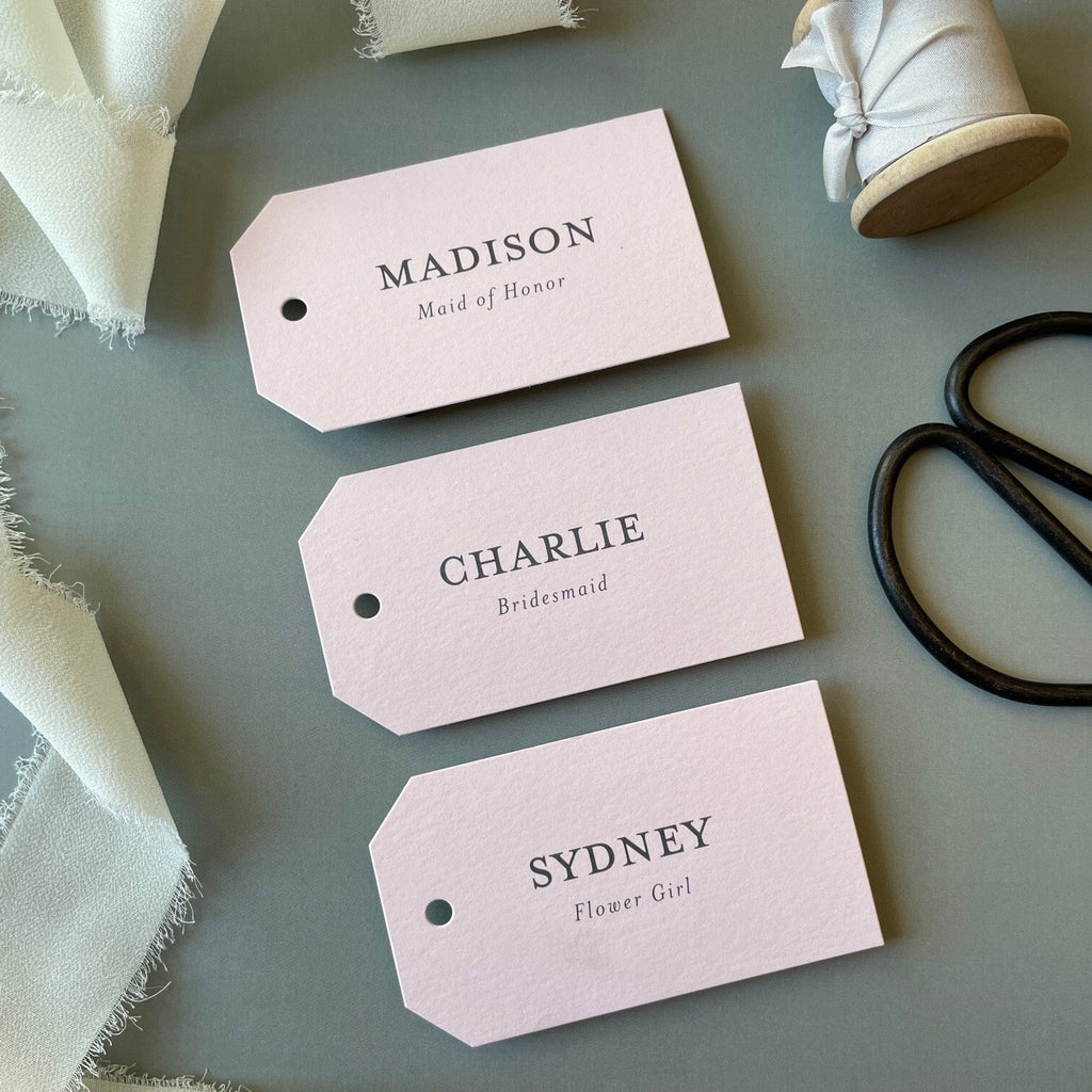 Groomsman gift tag, bridal party gifts, bridesmaid gift tag, blue wedding  tags, personalized tags, custom hang tags